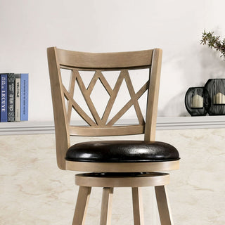 Furniture of America Vergara Wood 29-Inch Swivel Bar Stool in Maple