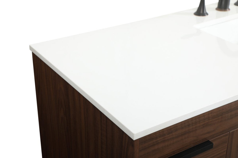 Home Living 22" Modern Walnut-Light Bathroom Vanity