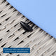 Lounge Chair Chaise, Rattan, Wicker, Gray Blue, Modern, Outdoor Patio Cafe