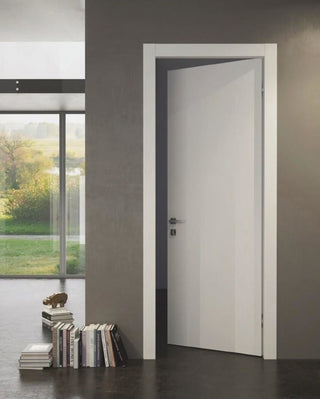 Modern Door & Frames Hardware Kit | Planum 0010 White Silk , 36"x80", Right Hand