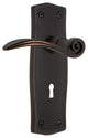 Prairie Plate With Keyhole Swan Lever, Timeless Bronze, Privacy, Non-Handed