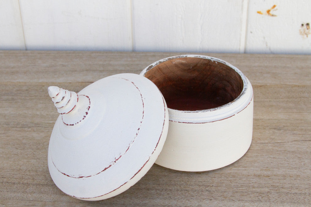 Siwan Turned Wood White Box