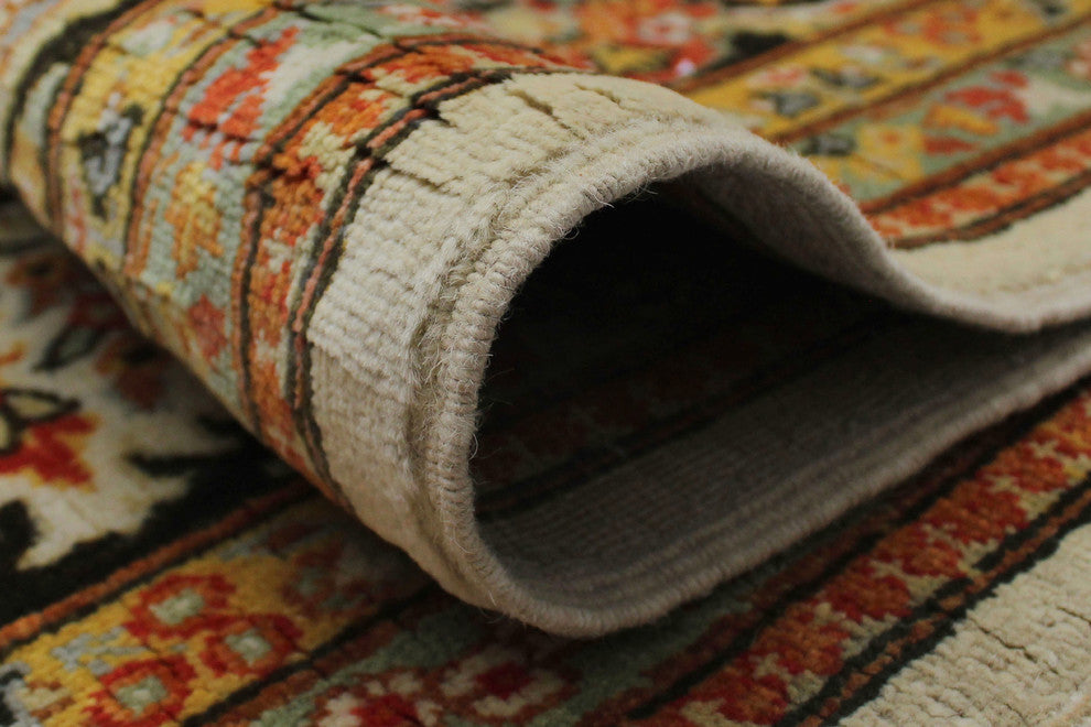 Turkish-Knotted Ankara Irmak Ivory Rug, 8'0x9'6