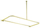 Kingston Brass D-Type Shower Rod, Polished Brass