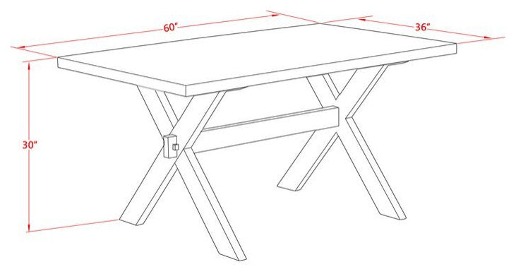 5-Piece Dinette Set, 4 Chairs and Table With Jacobean Table Top, Jacobean