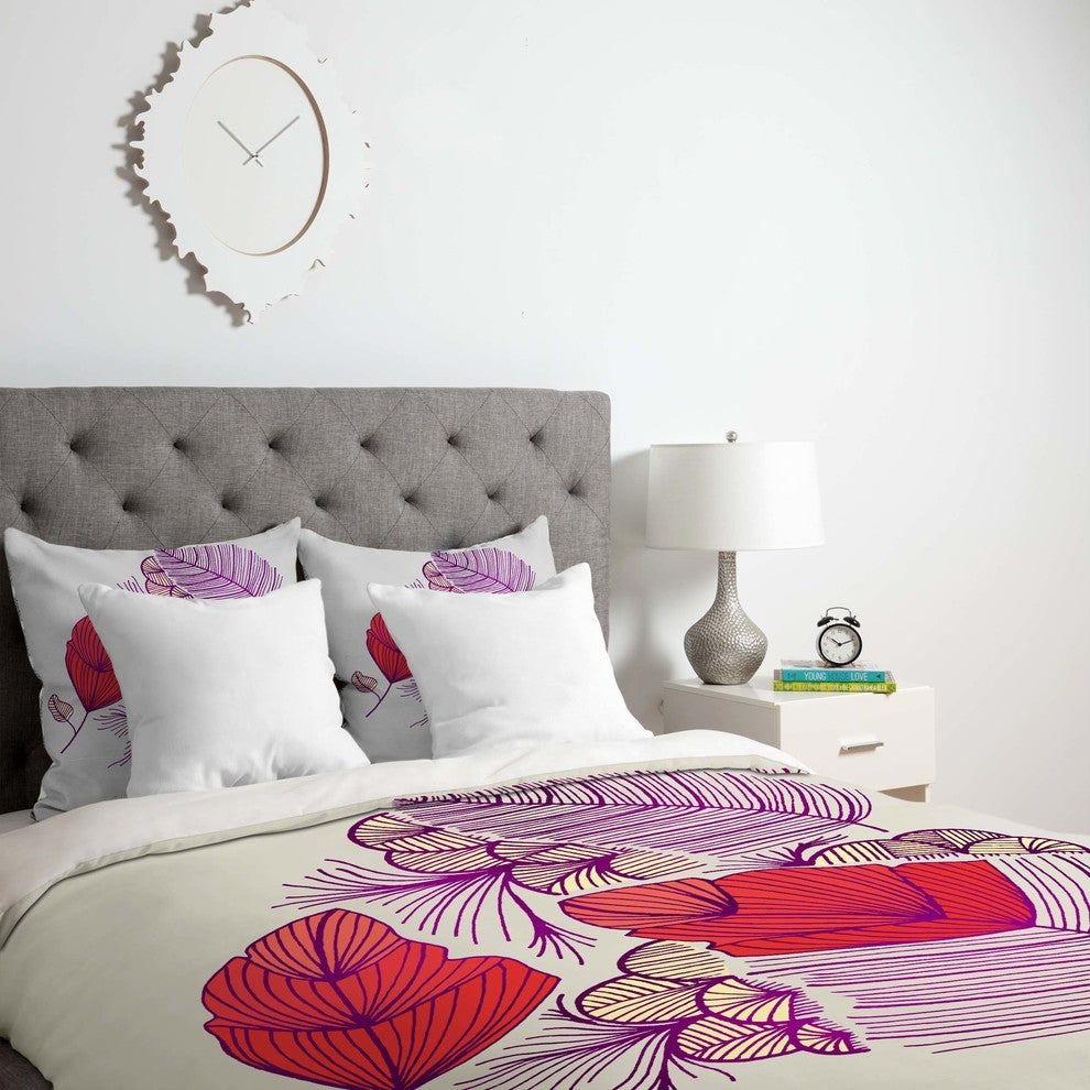 Deny Designs Gabi Sea Leaves Duvet Cover - Lightweight