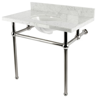 KVBH3622M86 36" Console Sink with Brass Legs (8", 3 Hole)