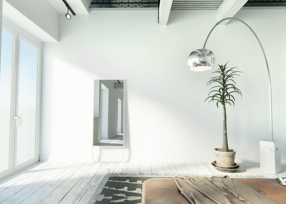 Clove 67 in x 24 in. Tall Rectangular Leaner Mirror with Opening at Bottom