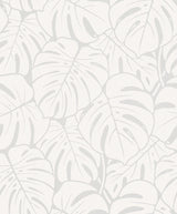 Botanical & Jungle Textured Wallpaper Featuring Palm Leaves, 82086