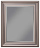 Polystyrene Framed Wall Mirror With Beveled Glass, Silver