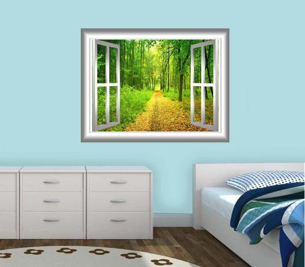 VWAQ 3D Forest Wall Decal, 24"x30"