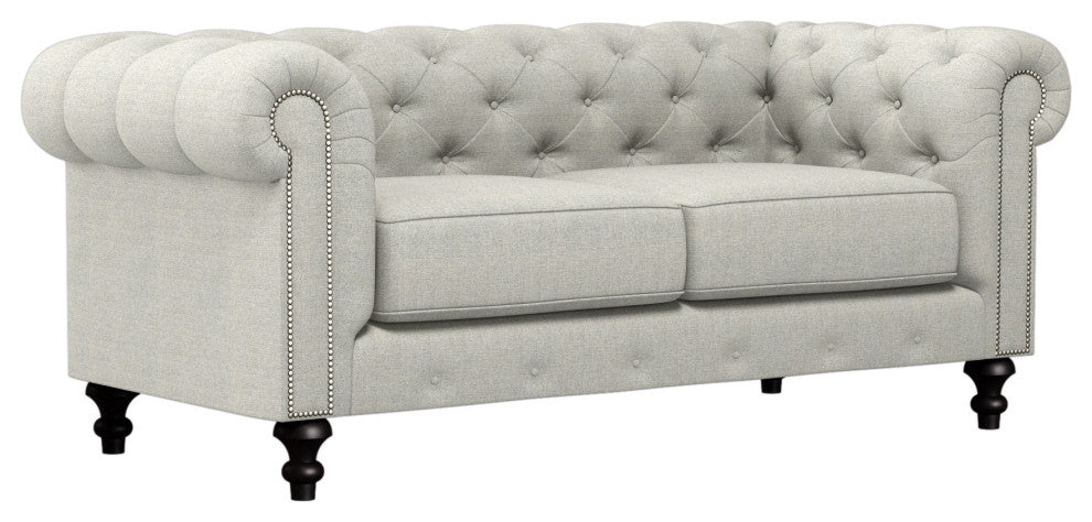 Nativa Interiors London 72" Sofa, Gray, Deep Plush Depth