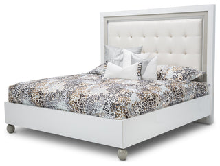 Sky Tower LED Platform Bed - Cloud White, Cal King