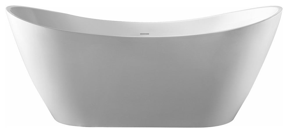 Philo 59 Inch Acrylic Double Slipper Freestanding Tub