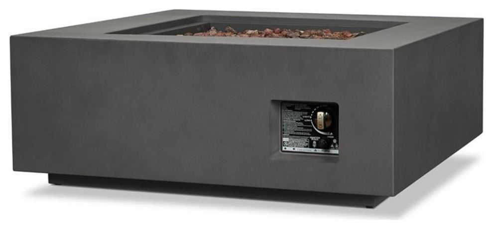 Real Flame Aegean Stainless Steel Fire Table with Conversion Kit in Slate Gray