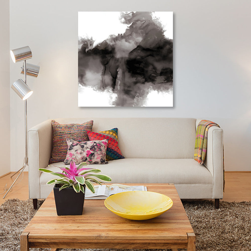 "Derive Noir I" by Daniela Hudson, Canvas Print, 26"x26"
