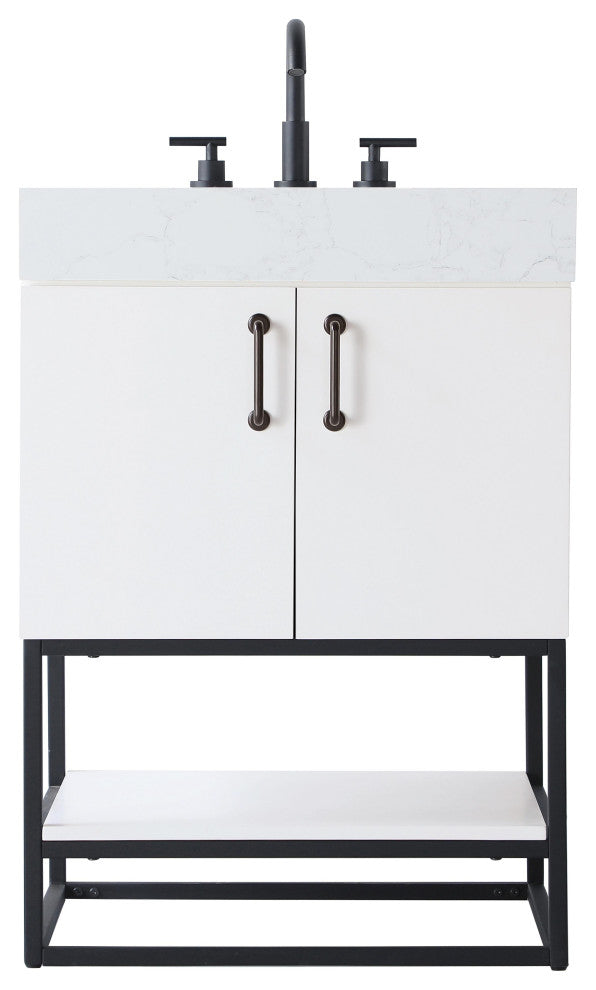 Home Living 24" Single Bathroom Vanity, White