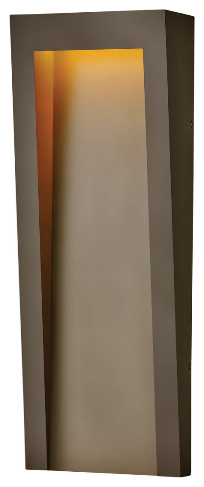 Hinkley Taper Large Wall Mount Lantern, Textured Oil Rubbed Bronze
