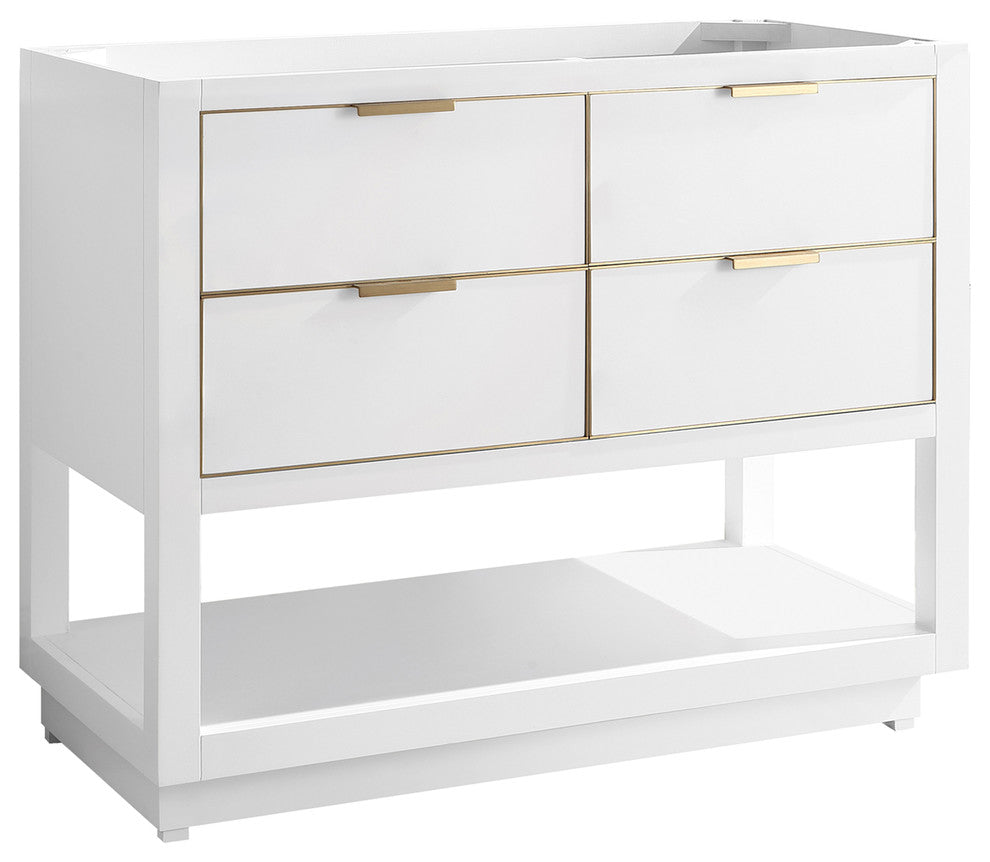 Avanity Allie 42" Vanity Only, White With Matte Gold Hardware