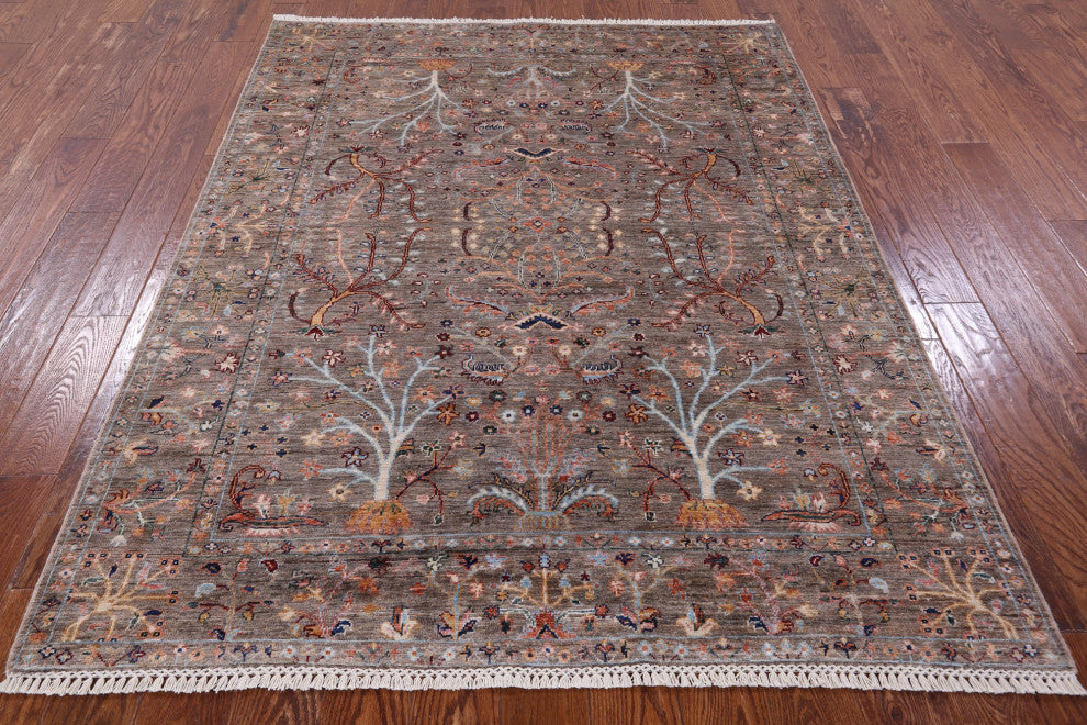 5' 3" X 6' 7" Persian Tabriz Handmade Rug Q10119