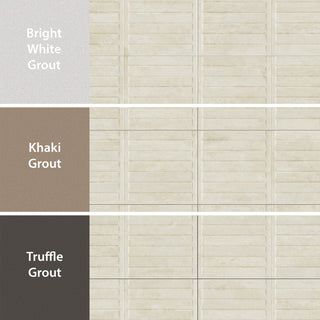 Habanera Decor Bone Fluted Ceramic Wall Tile