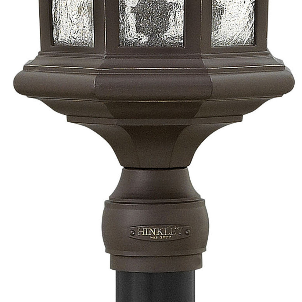 Hinkley Raley Large Post Top Or Pier Mount Lantern, Oil Rubbed Bronze