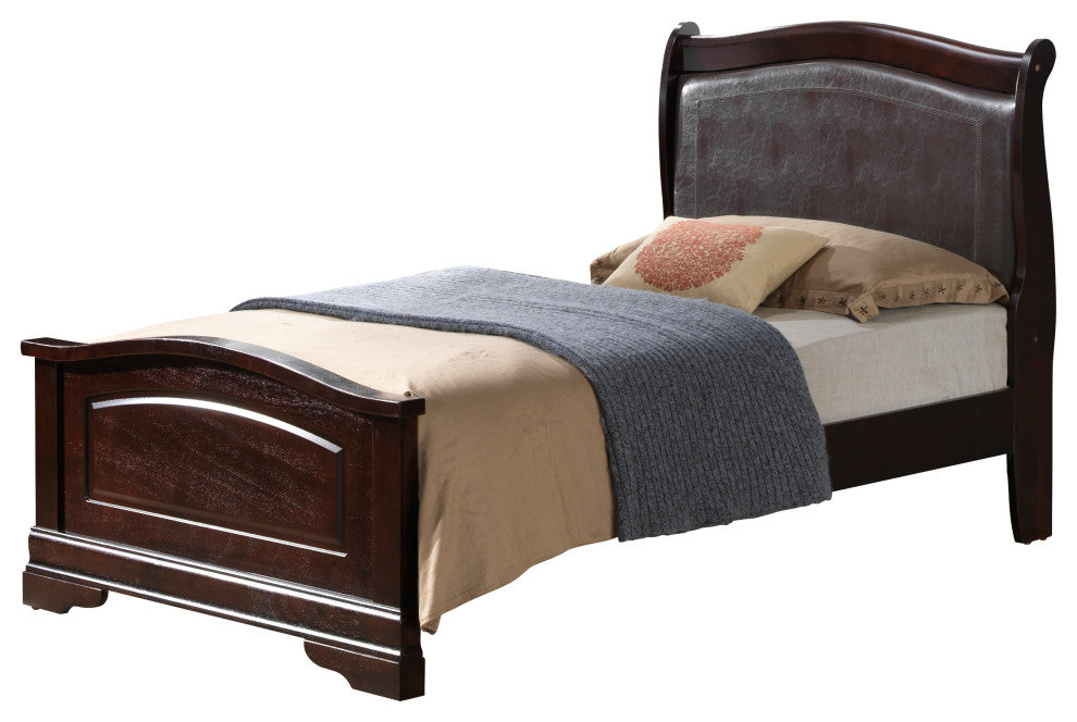 Burson Bed, Cappuccino, Twin