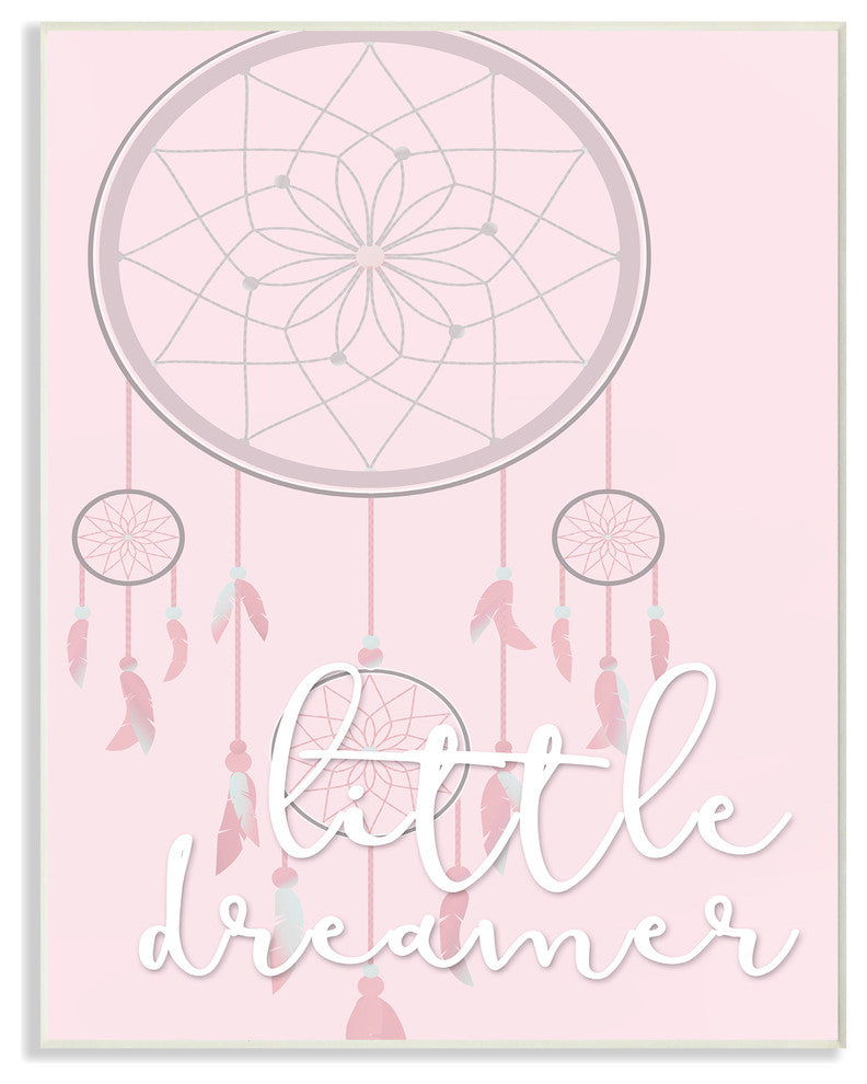 Little Dreamer Catcher Pink, 10"x15", Wall Plaque Art
