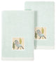 Linum Home Textiles 100% Turkish Cotton BELINDA 2PC Emb Fingertip Towel Set