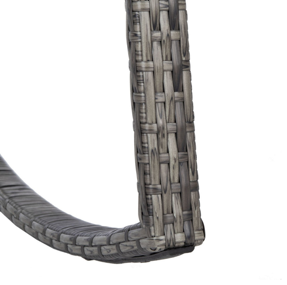 Safavieh Outdoor Daire Rocking Chair Grey Brown/White Cushion