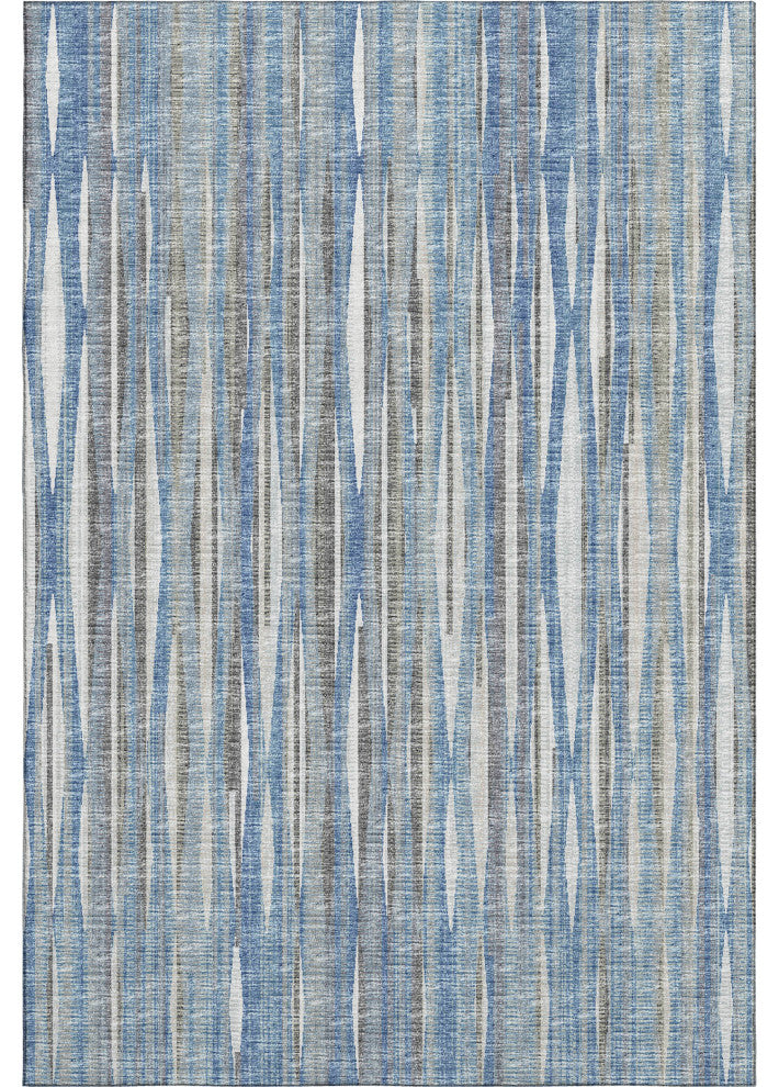 Premium Machine Washable Mayfield AMF31 Blue 5' x 7'6" Rug