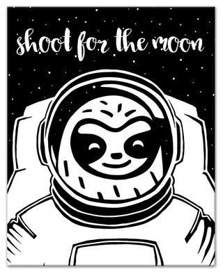 Shoot for the Moon 16x20 Canvas Wall Art