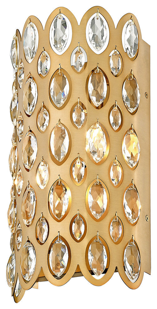 Zlite 822-2S-HB 2-Light Wall Sconce, Heirloom Brass
