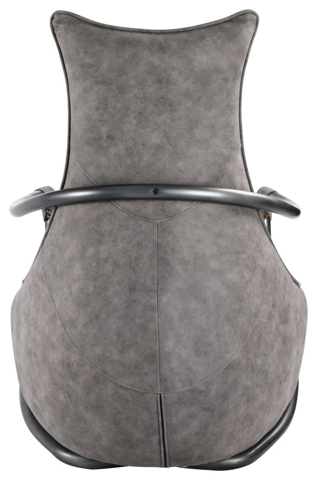 First of A Kind Carlisle Club Chair Rolling Gray Velvet