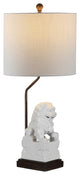 Guardian Lion 27.5" Ceramic Classic LED Table Lamp, White