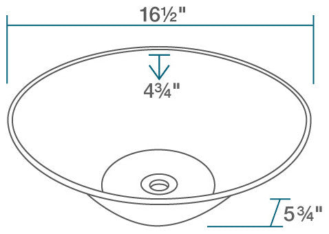 P022VW Porcelain Vessel Sink, White