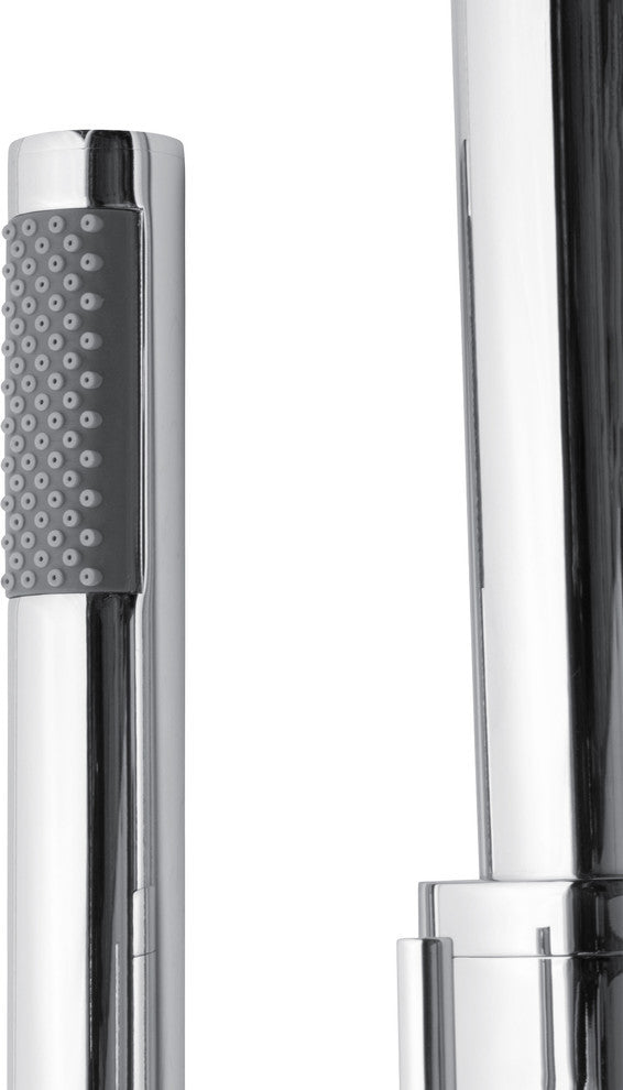 Chrome Freestanding Tub Filler with Diverter
