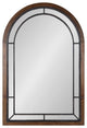 Audubon Framed Arch Mirror, Rustic Brown 24x36