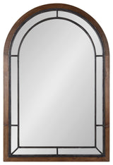 Audubon Framed Arch Mirror, Rustic Brown 24x36