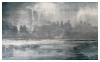 Cloudscape Wall Art, Navy and Slate Lacquer