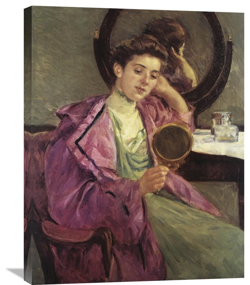 "Woman At Her Toilette 1909" Stretched Canvas Giclee by Mary Cassatt, 24"x30"