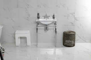 Fauceture KVPB24187W4CP 24" Console Sink, Legs, 4", 3 Hole
