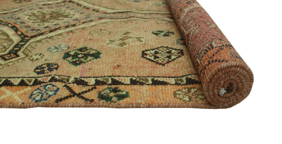 Fine Vintage Distressed Creed Rust Rug