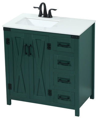 Home Living 19" Farmhouse Green-Light Bathroom Vanity