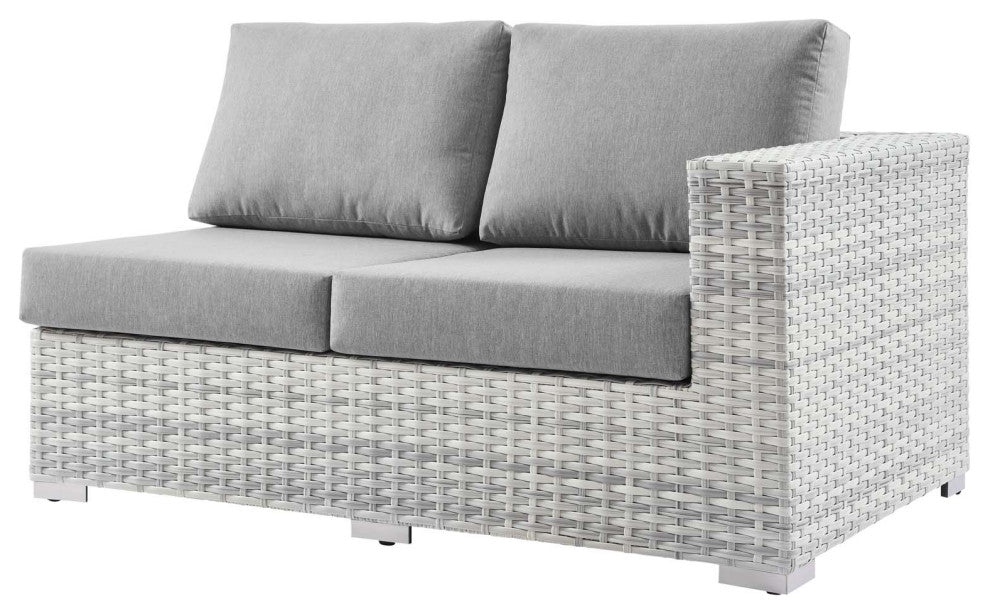 Lounge Sectional Sofa Chair Set, Rattan, Wicker, Gray, Modern, Outdoor