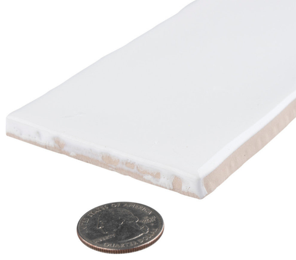 Castillo 3" x 12" Ceramic Wall Tile, White