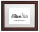 Marlene Watson 'New Brunswick Nj Skyline' Matted Art, Wood Frame, White, 14x11