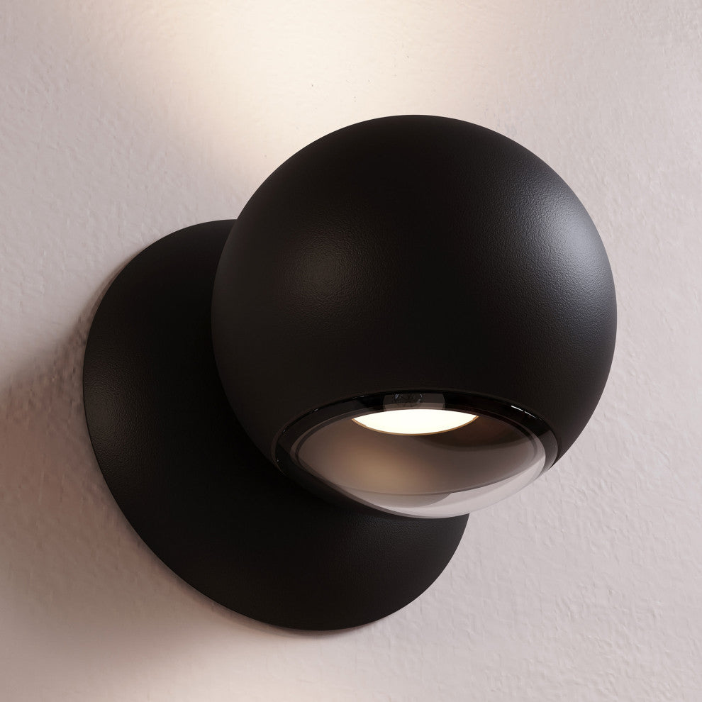Sonneman 7502 Hemisphere 5" Tall LED Wall Sconce - Textured Black