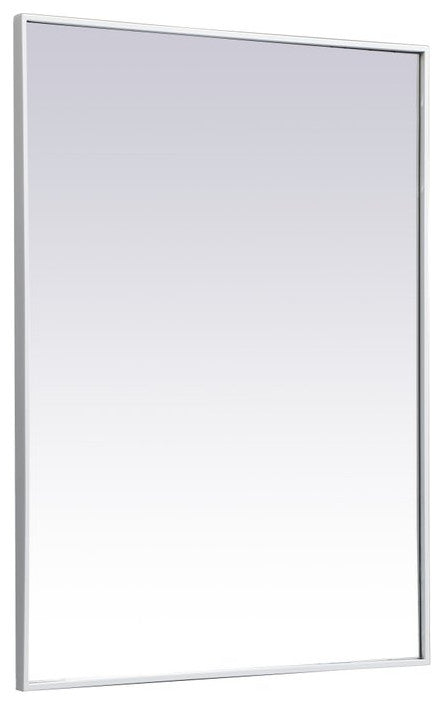 Elegant Decor MR43040WH Metal Frame Rectangle Mirror, 30"x40", White