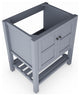 CastelloUSA Alicia 30" Freestanding Vanity, Base Only, Gray, Black Handles